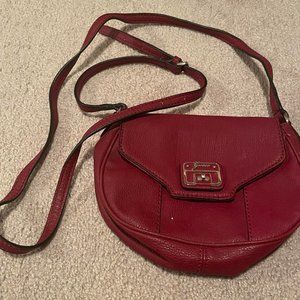 Small burgundy Guess purse